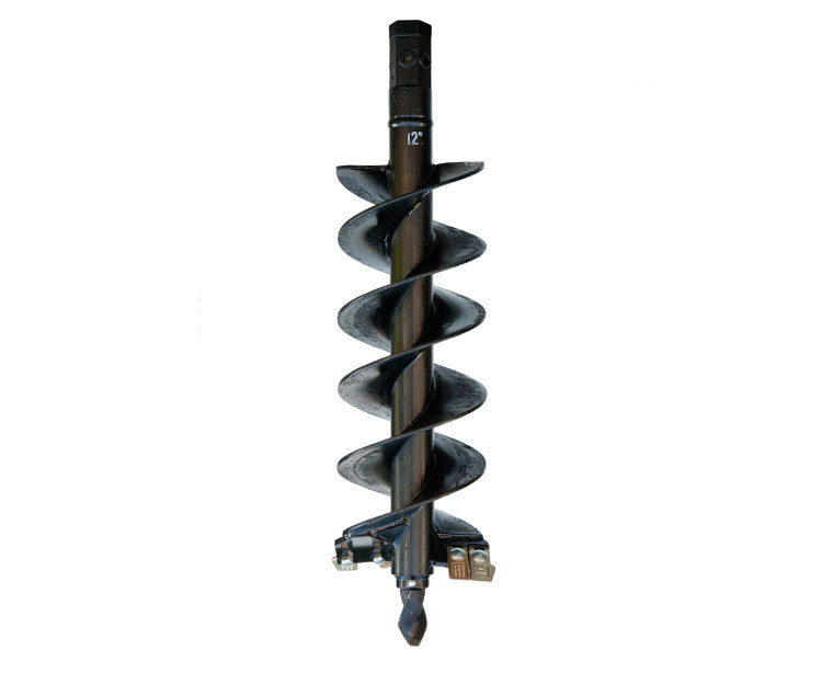 Auger Bit 12" Fab Bolt-On Tooth 2" Hex /4 Teeth