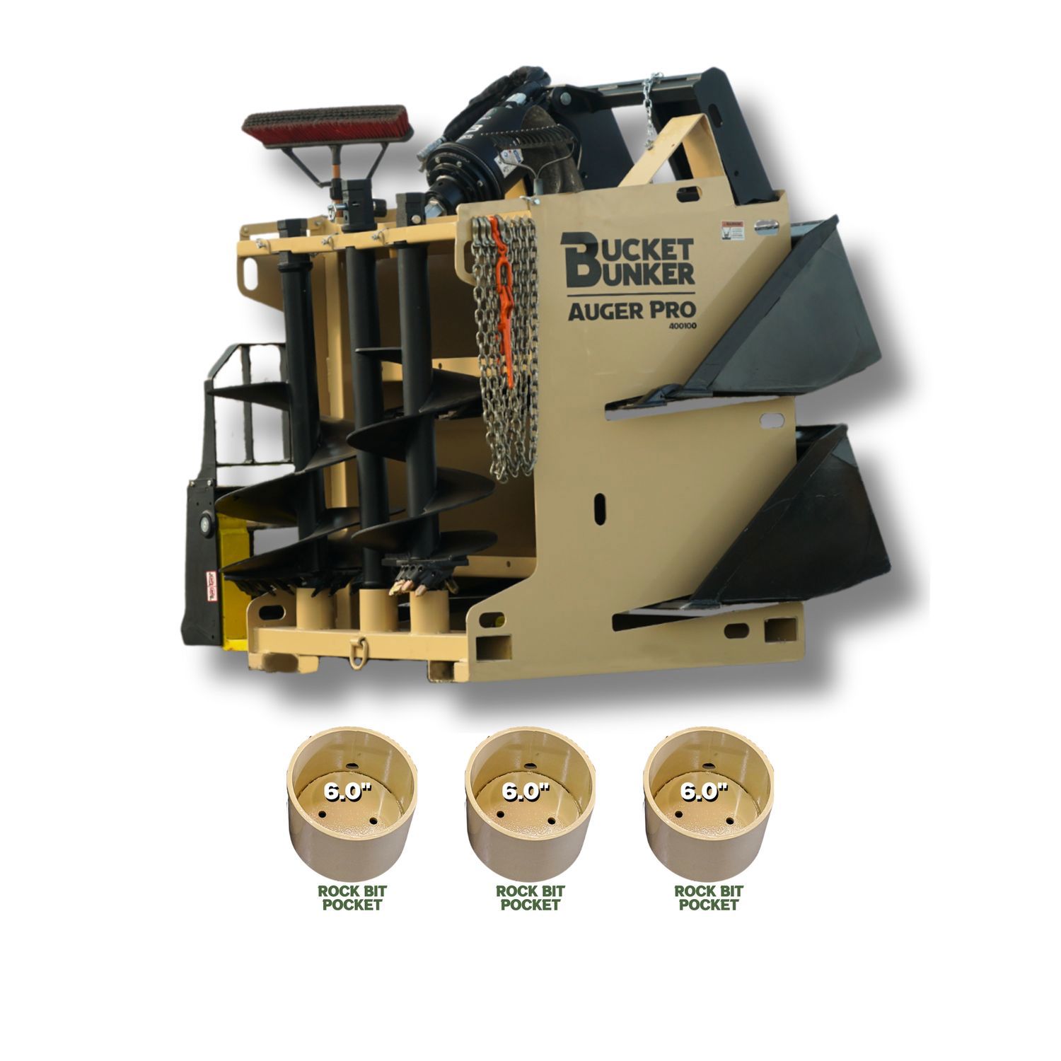 Auger Pro - 3 Rock Bit Pockets