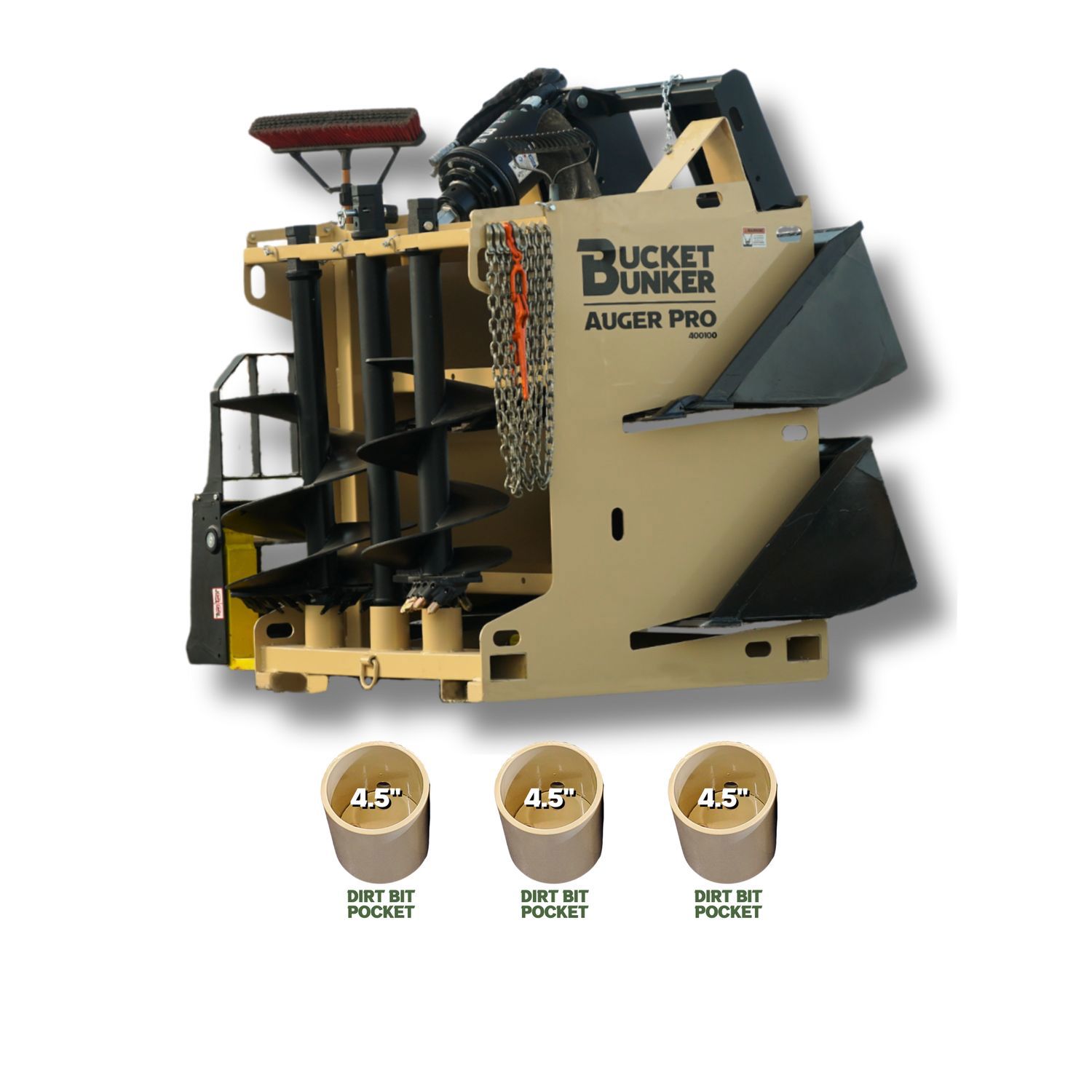 Auger Pro With 3 Dirt Bit Pockets