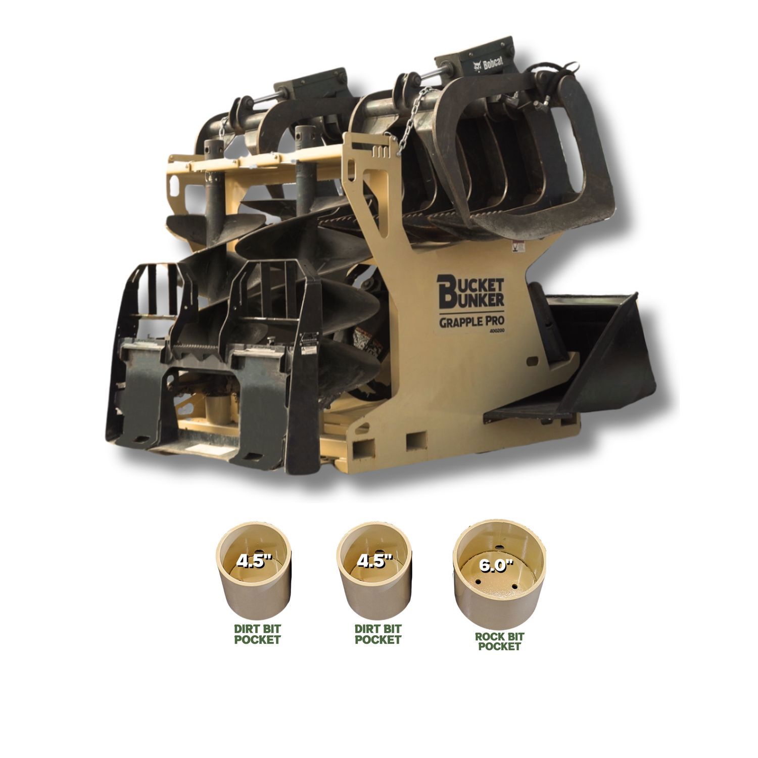 Grapple Pro With 2 Dirt Bit & 1 Rock Bit Pockets