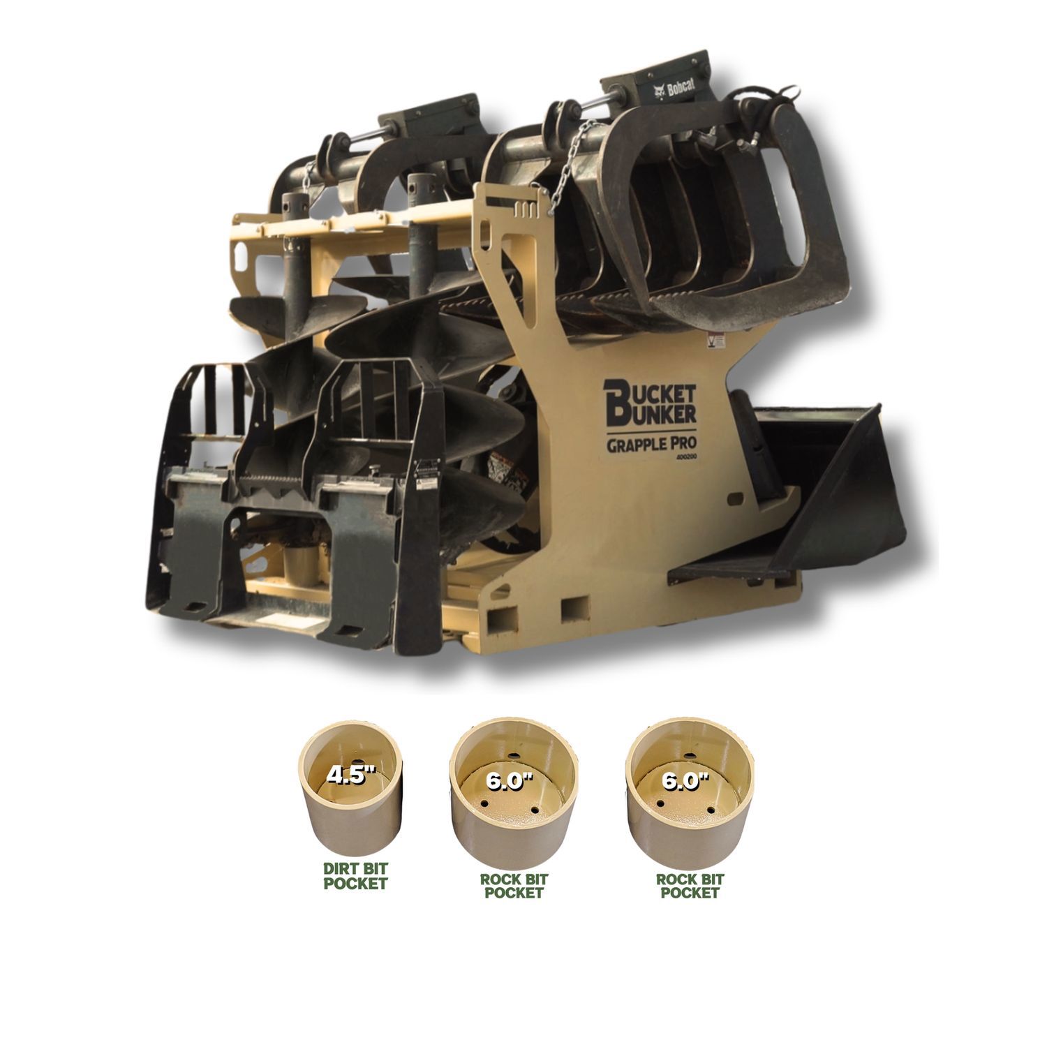 Grapple Pro With 1 Dirt Bit & 2 Rock Bit Pockets