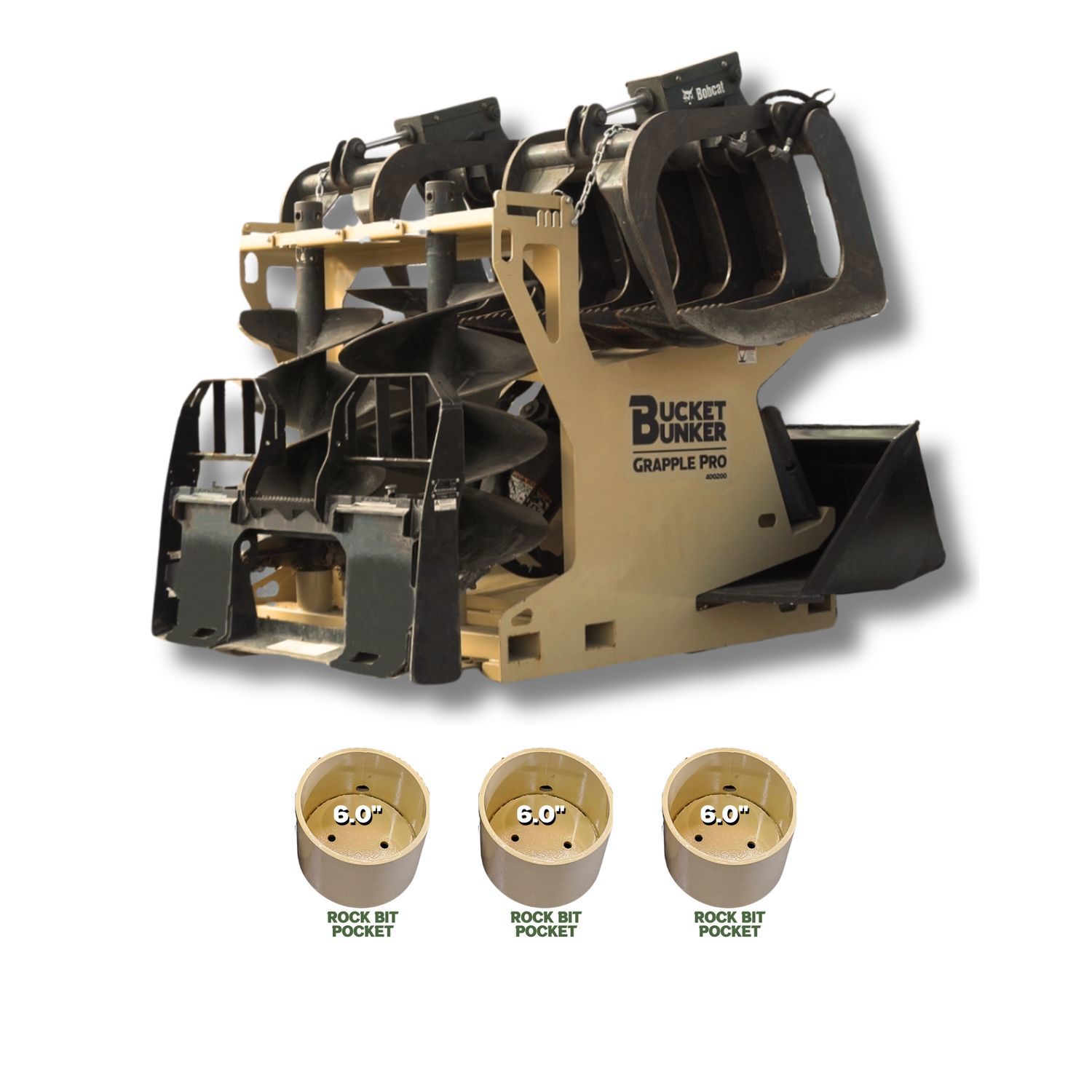 Grapple Pro With 3 Rock Bit Pockets