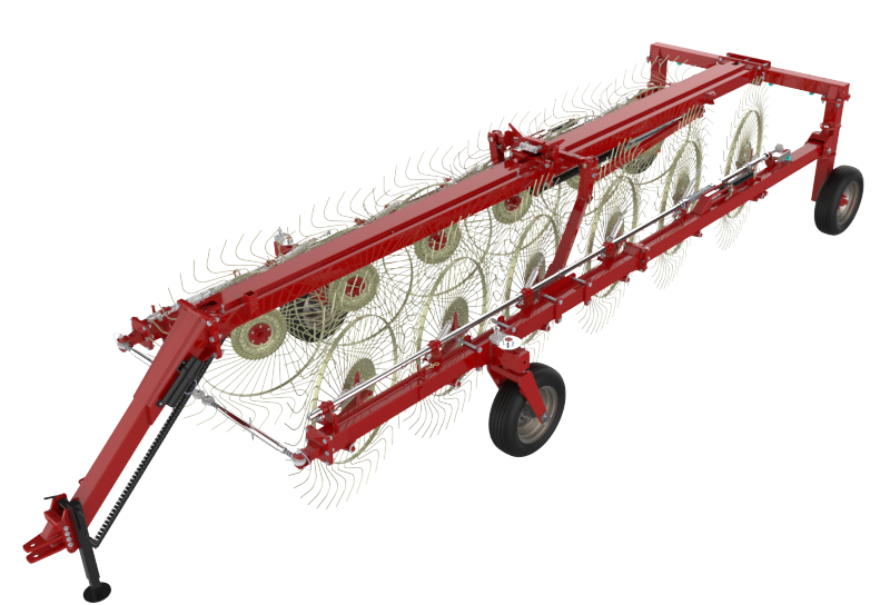 Bi-Fold Wheel Rake