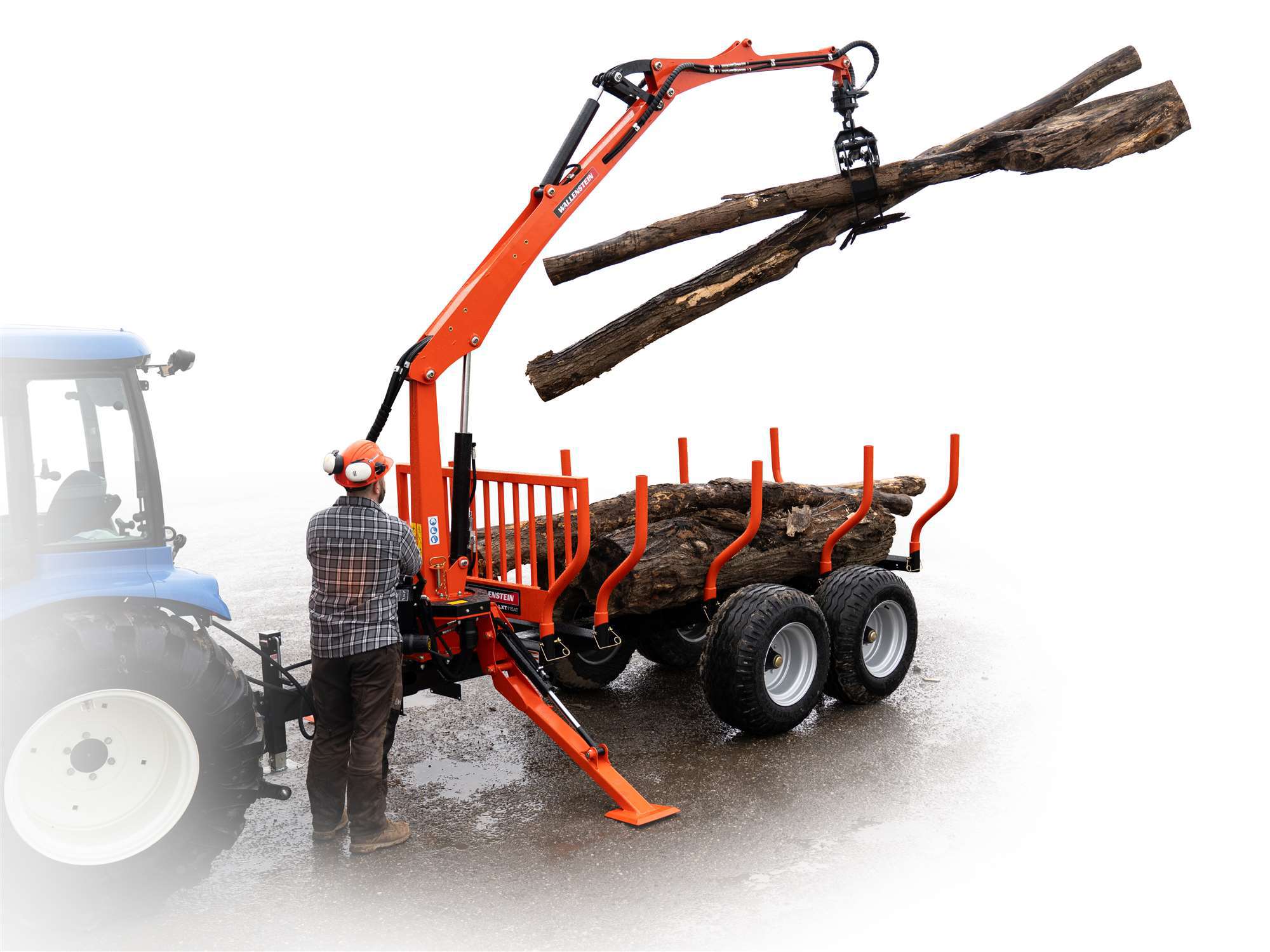 Log Loader Trailer, 11,500# capacity, All-terrain tires