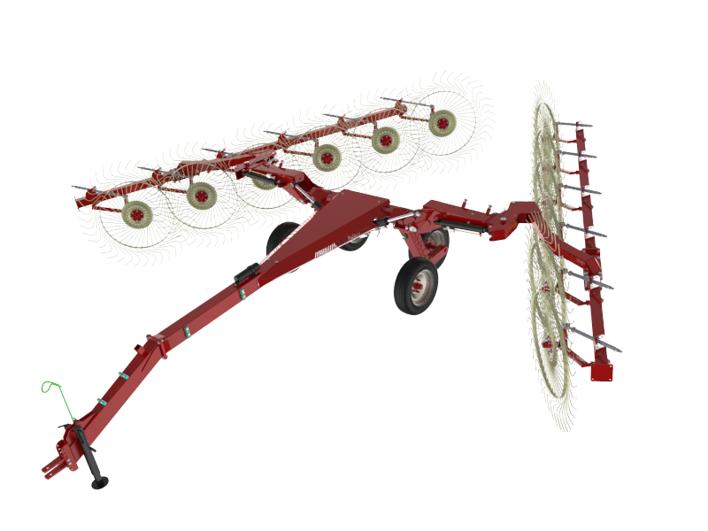 12 Wheel High Clearance V Rake