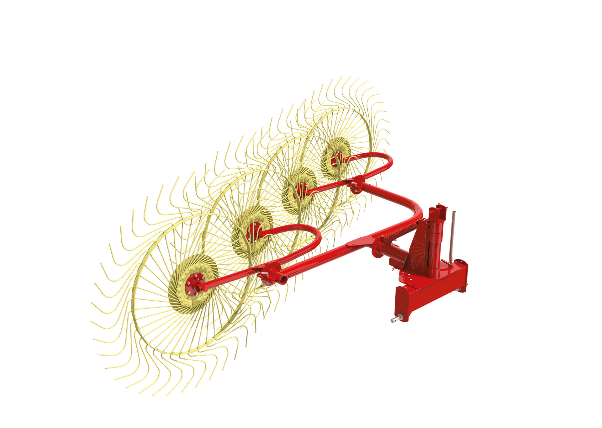 4 Wheel Inline Rake