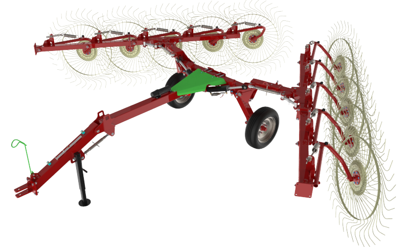 10 Wheel Carted V-Rake
