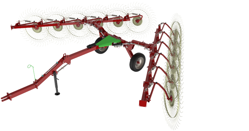 12 Wheel Carted V-Rake
