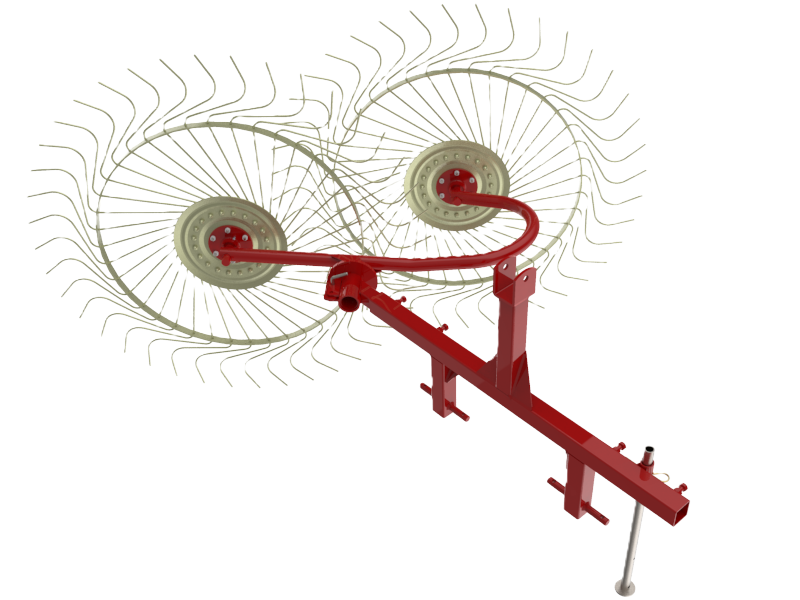 2 Wheel Inline Rake