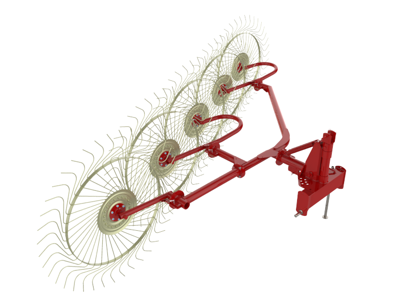 5 Wheel Inline Rake