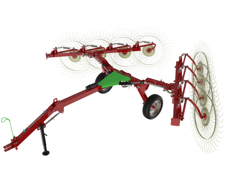 8 Wheel Carted V- Rake