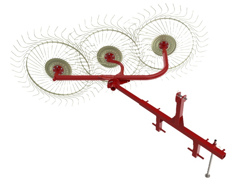 3 Wheel Inline Rake