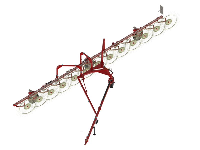 13 Wheel Inline Rake