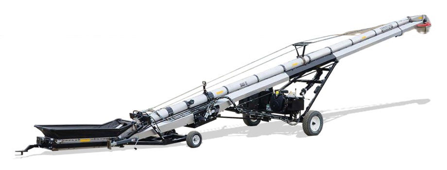 40' Stainless Steel Truck Loader Conveyor W/Field Loader Hop