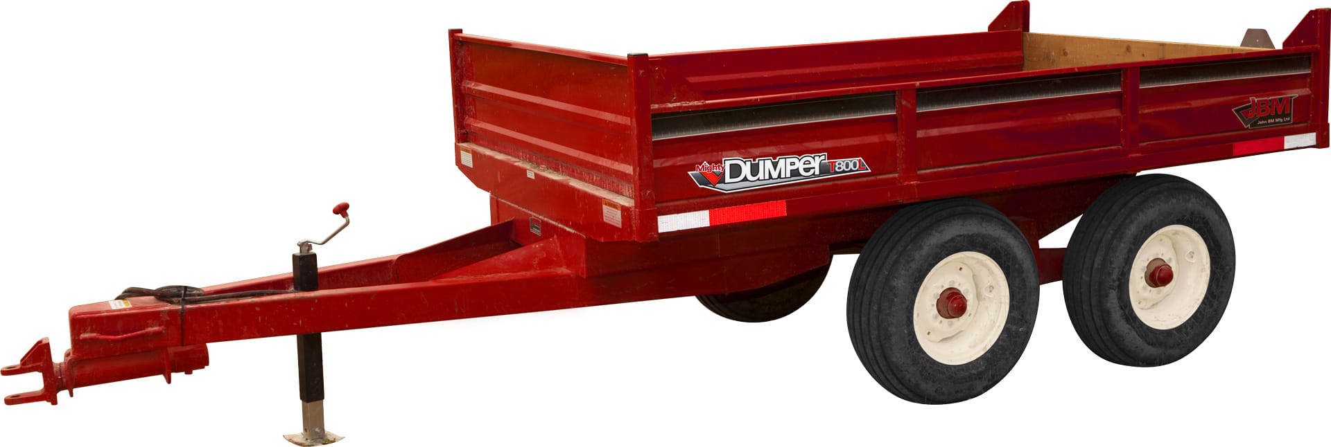 72" X 120" X 12" Tandem Axle Dump Wagon - Use Truck Tires