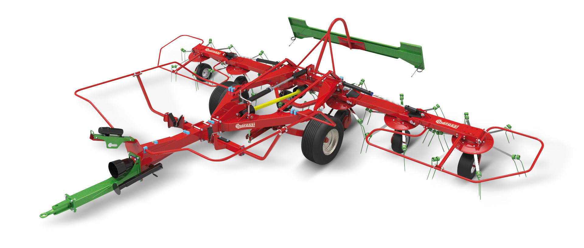 Six Rotor Trolley Tedder - Pull Type