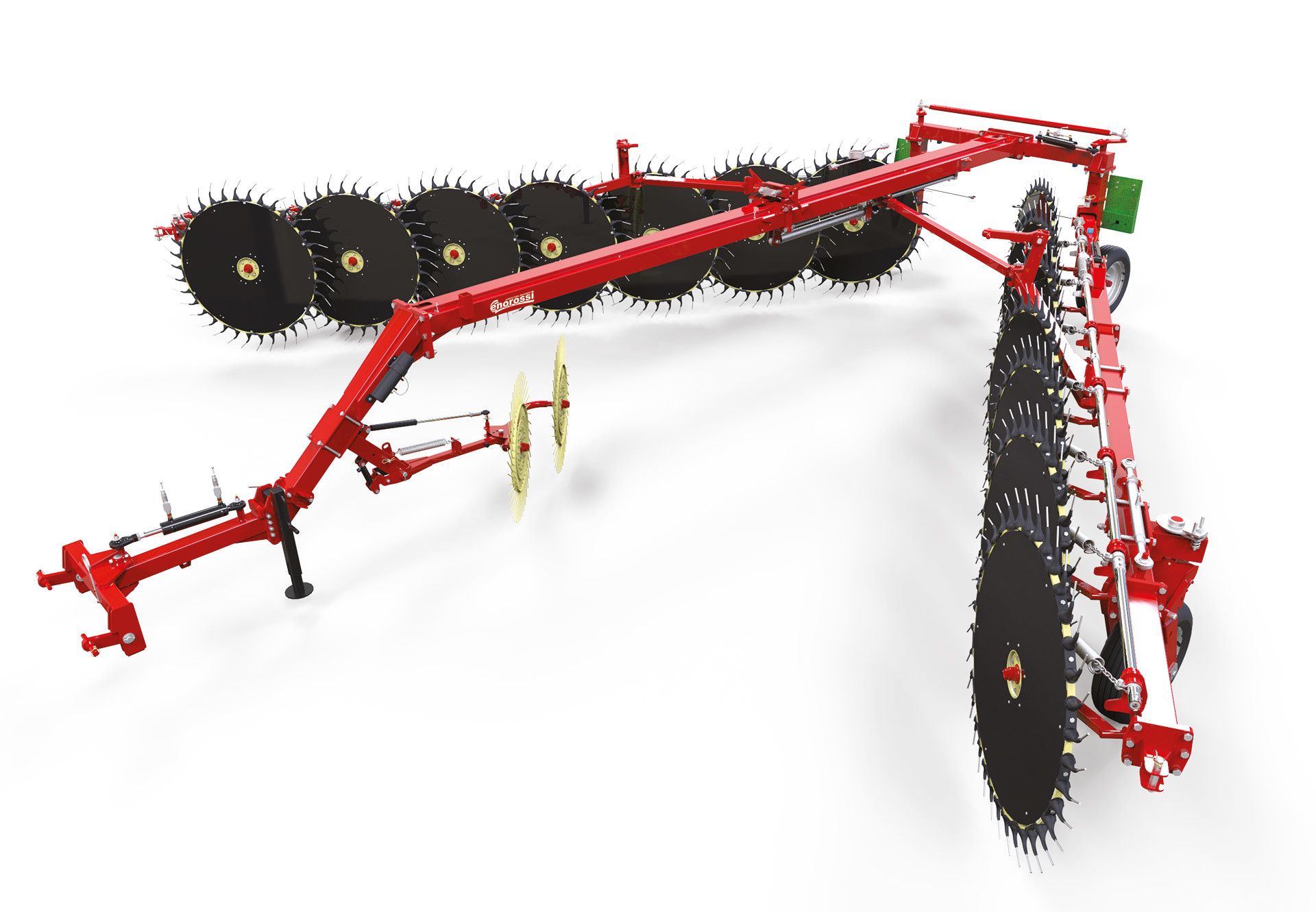 Bi-Fold Wheel Rake
