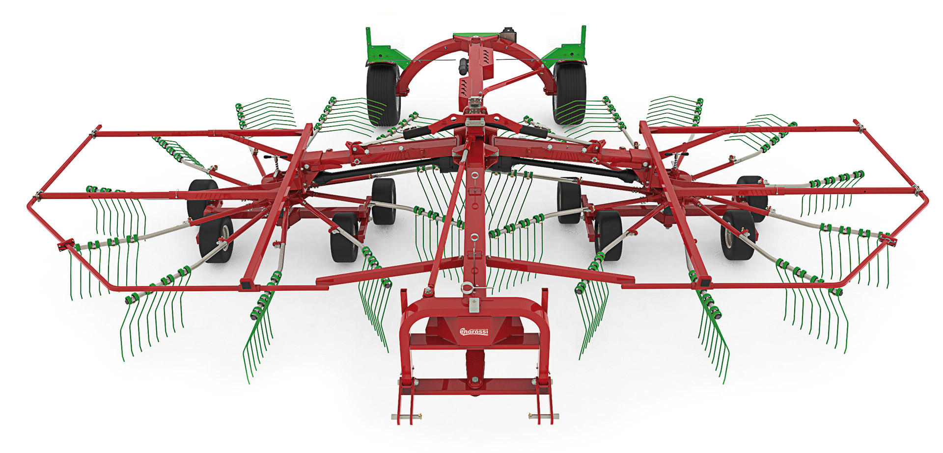 Double Rotary Rake - Center Delivery