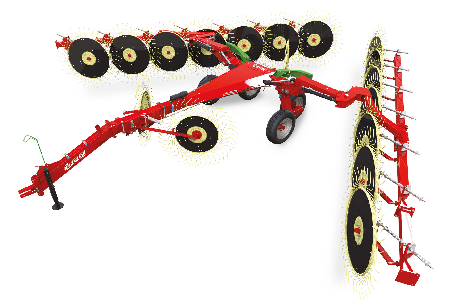 12 Wheel High Clearance V Rake